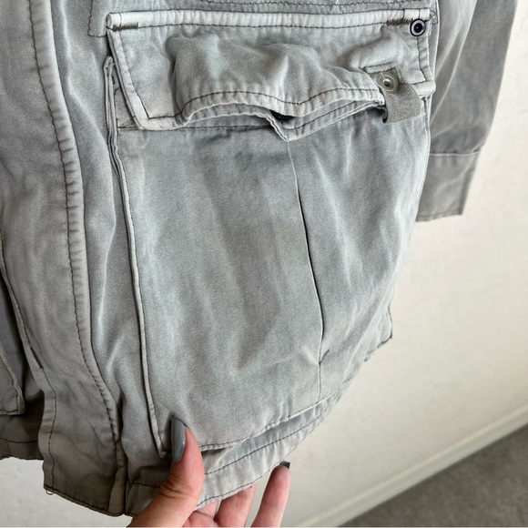 G STAR RAW delta canvas overshirt light grey army military style - Picture 7 of 11